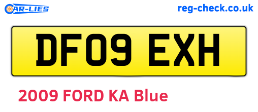 DF09EXH are the vehicle registration plates.