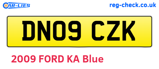 DN09CZK are the vehicle registration plates.