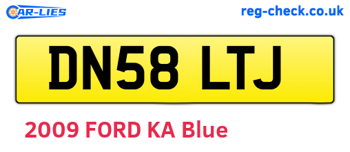 DN58LTJ are the vehicle registration plates.