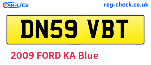 DN59VBT are the vehicle registration plates.