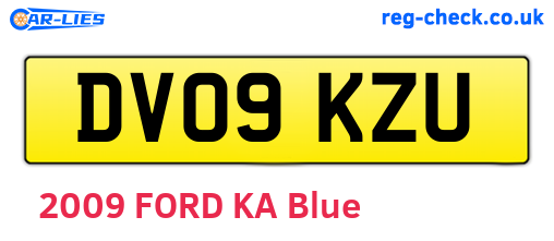 DV09KZU are the vehicle registration plates.