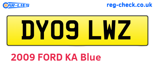 DY09LWZ are the vehicle registration plates.