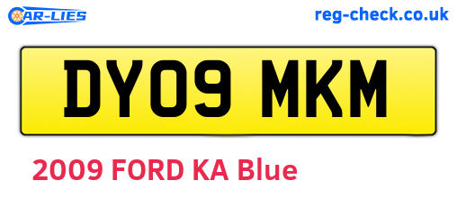 DY09MKM are the vehicle registration plates.