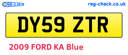 DY59ZTR are the vehicle registration plates.