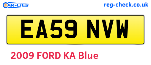 EA59NVW are the vehicle registration plates.