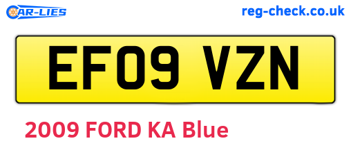 EF09VZN are the vehicle registration plates.