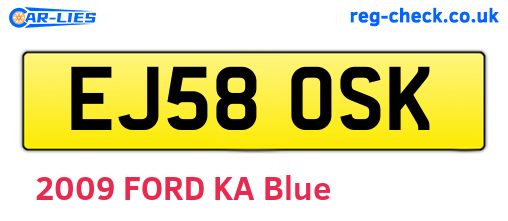 EJ58OSK are the vehicle registration plates.