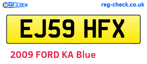 EJ59HFX are the vehicle registration plates.