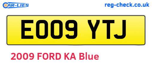 EO09YTJ are the vehicle registration plates.