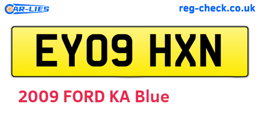 EY09HXN are the vehicle registration plates.