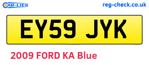 EY59JYK are the vehicle registration plates.