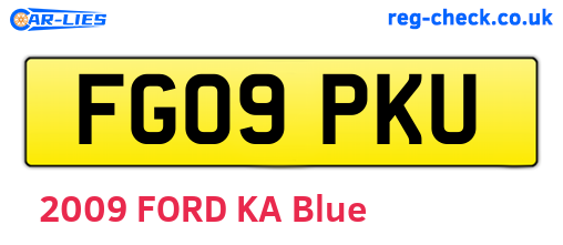FG09PKU are the vehicle registration plates.