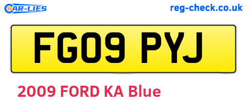 FG09PYJ are the vehicle registration plates.
