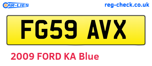 FG59AVX are the vehicle registration plates.