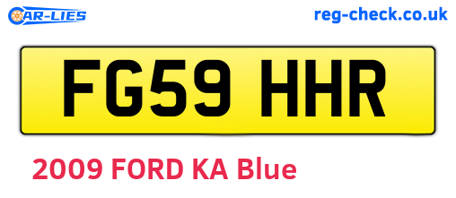 FG59HHR are the vehicle registration plates.