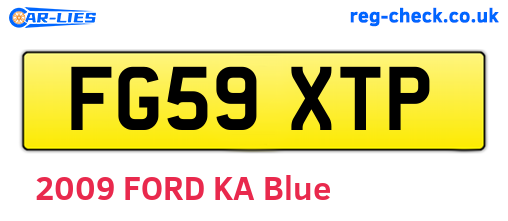 FG59XTP are the vehicle registration plates.