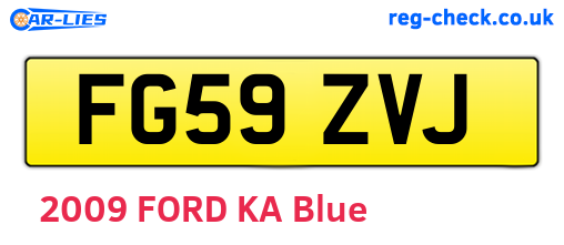 FG59ZVJ are the vehicle registration plates.