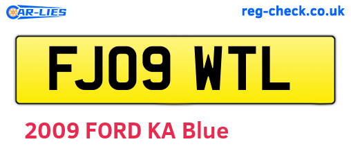 FJ09WTL are the vehicle registration plates.