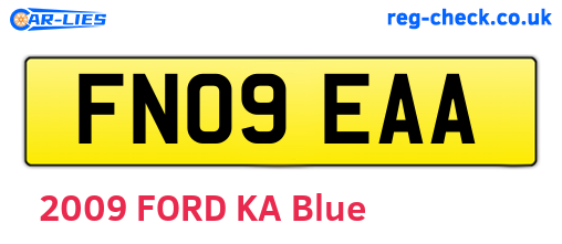 FN09EAA are the vehicle registration plates.