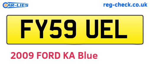 FY59UEL are the vehicle registration plates.