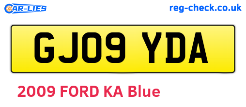 GJ09YDA are the vehicle registration plates.