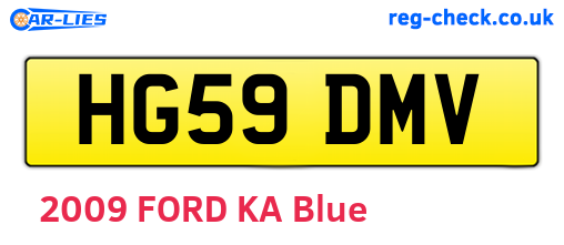 HG59DMV are the vehicle registration plates.