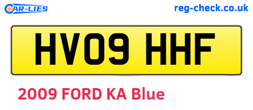 HV09HHF are the vehicle registration plates.