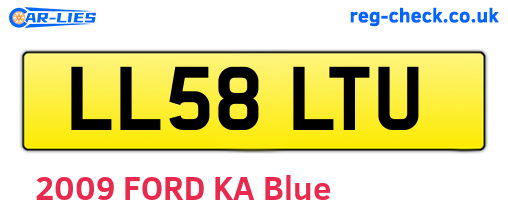LL58LTU are the vehicle registration plates.