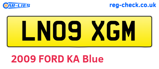 LN09XGM are the vehicle registration plates.