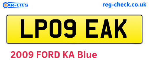 LP09EAK are the vehicle registration plates.