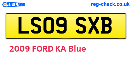 LS09SXB are the vehicle registration plates.