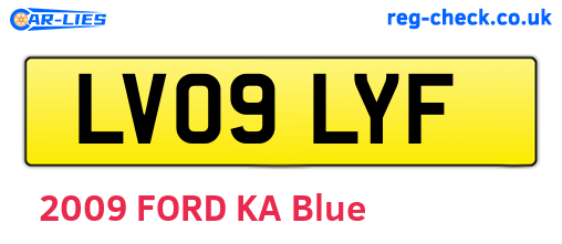 LV09LYF are the vehicle registration plates.