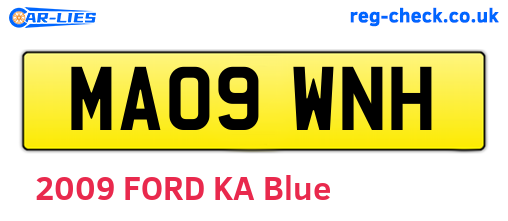 MA09WNH are the vehicle registration plates.