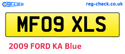 MF09XLS are the vehicle registration plates.