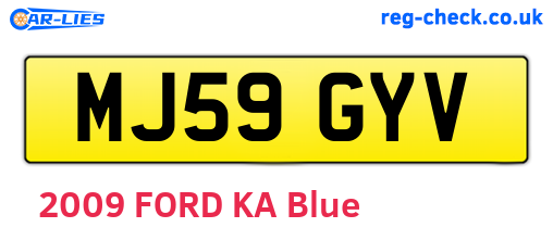MJ59GYV are the vehicle registration plates.