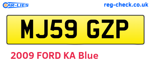 MJ59GZP are the vehicle registration plates.