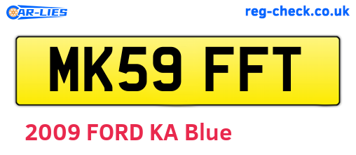 MK59FFT are the vehicle registration plates.