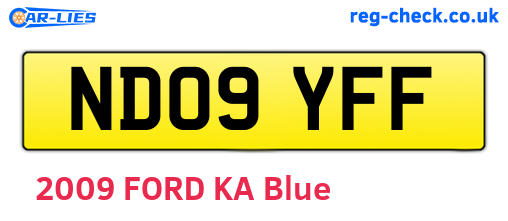 ND09YFF are the vehicle registration plates.