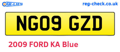 NG09GZD are the vehicle registration plates.