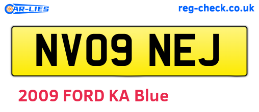 NV09NEJ are the vehicle registration plates.