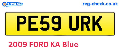 PE59URK are the vehicle registration plates.