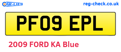 PF09EPL are the vehicle registration plates.