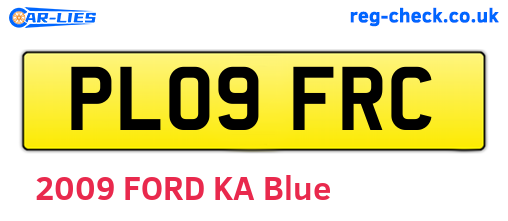 PL09FRC are the vehicle registration plates.