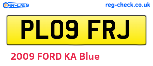 PL09FRJ are the vehicle registration plates.