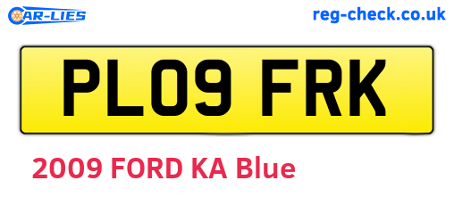 PL09FRK are the vehicle registration plates.