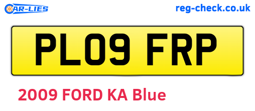 PL09FRP are the vehicle registration plates.