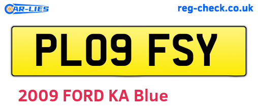 PL09FSY are the vehicle registration plates.