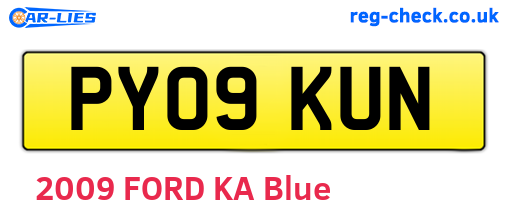 PY09KUN are the vehicle registration plates.