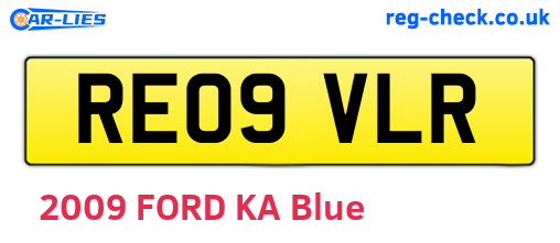RE09VLR are the vehicle registration plates.