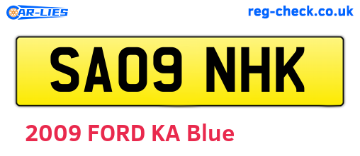 SA09NHK are the vehicle registration plates.